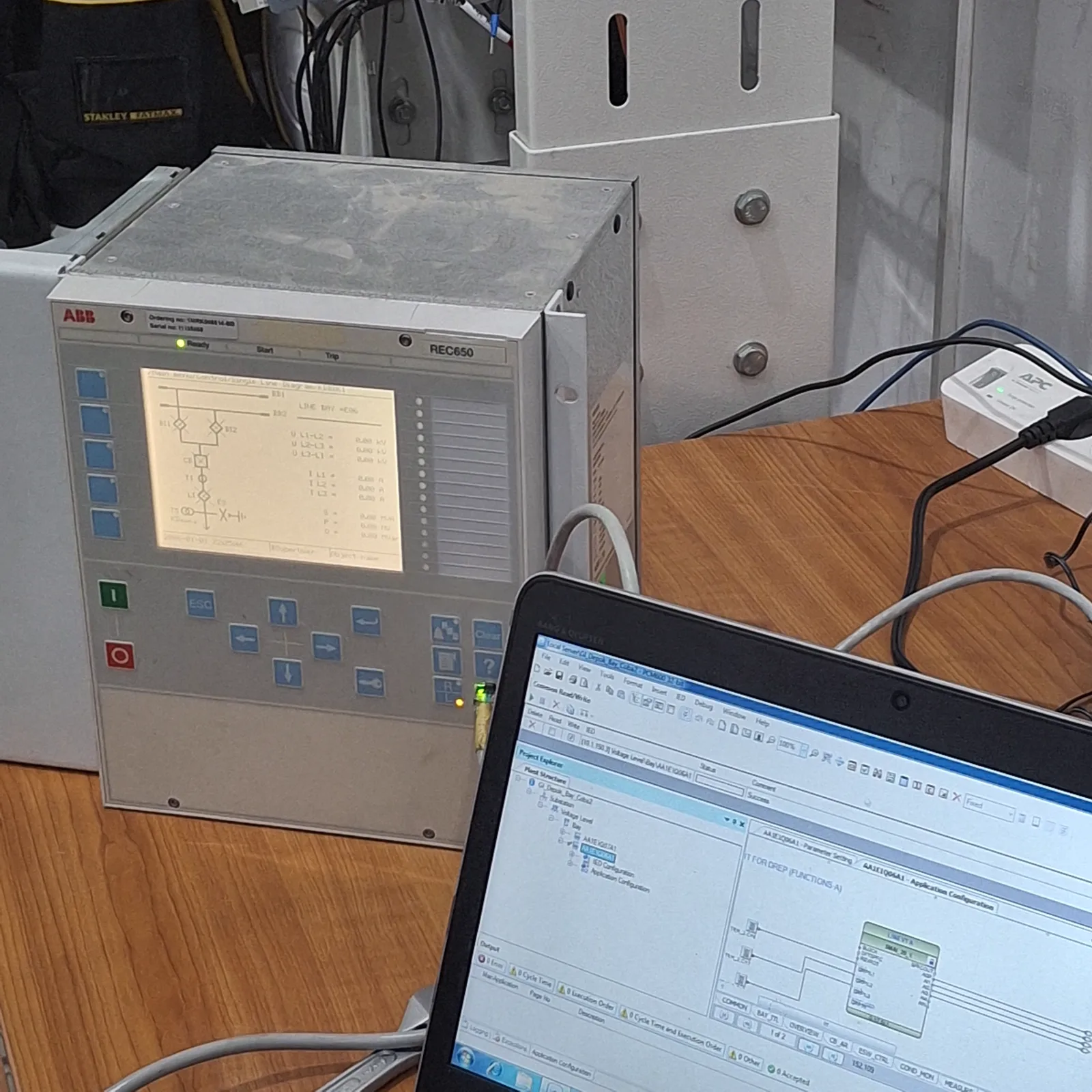 ABB REC650 protection relay with PCM600 configuration software