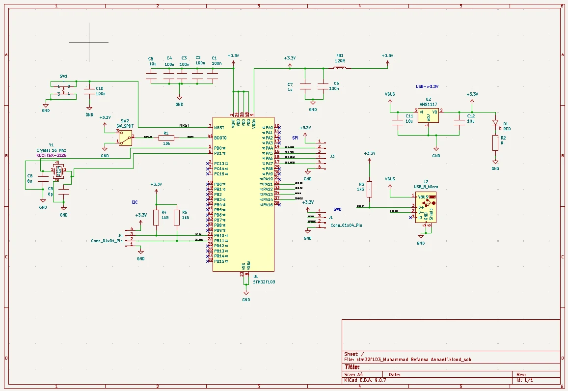 STM32F103 dev board schematic